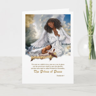 The Prince of Peace. Angel and Baby Jesus Holiday Card