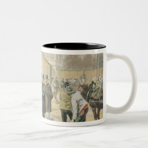 The Prince of Wales  Visiting the Building Two_Tone Coffee Mug