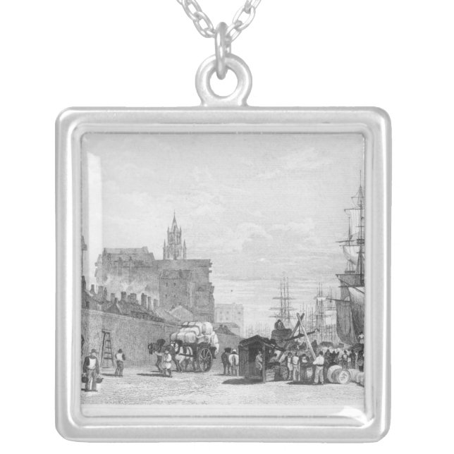 The Prince's Dock, Liverpool Silver Plated Necklace (Front)