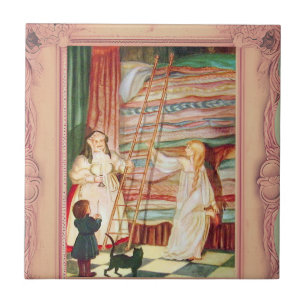 The Princess and Pea Hans Andersen Ceramic Tile