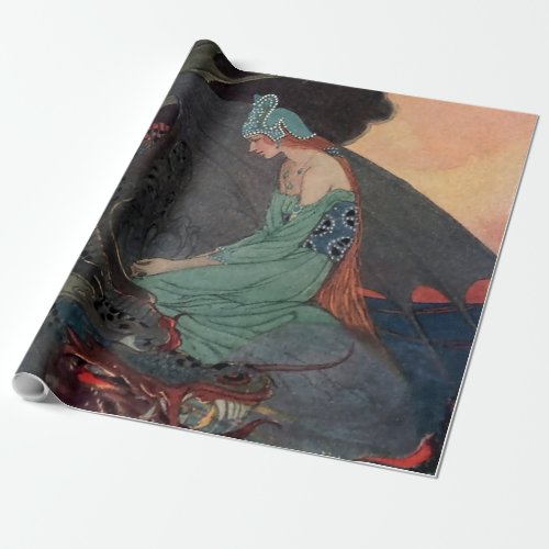 The Princess and The Dragon by Elenore Abbott Wrapping Paper