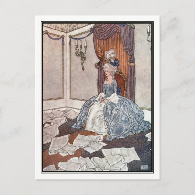 The Princess and the Newspapers by Edmund Dulac Postcard (Front)