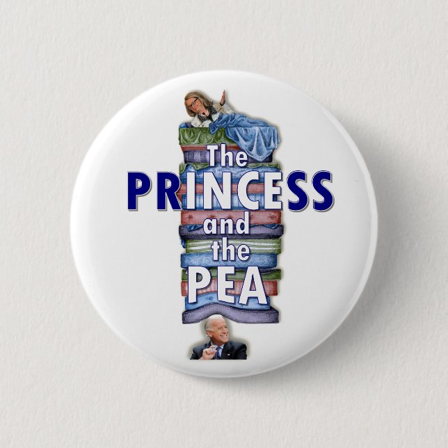 The Princess and the Pea Pinback Button (Front)