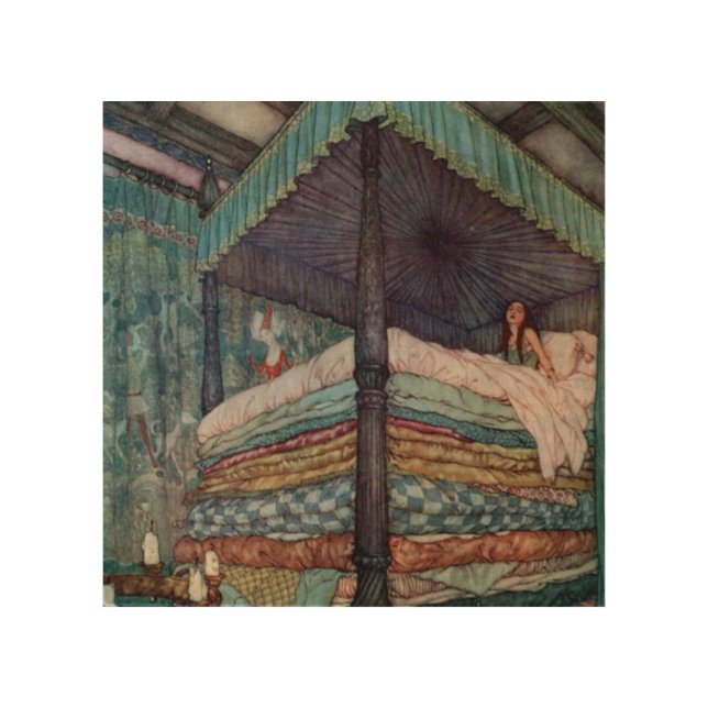 THE PRINCESS AND THE PEA  WOOD WALL ART (Front)