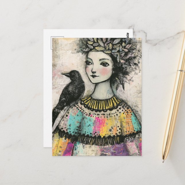 The Princess and the Raven Postcard (Front/Back In Situ)