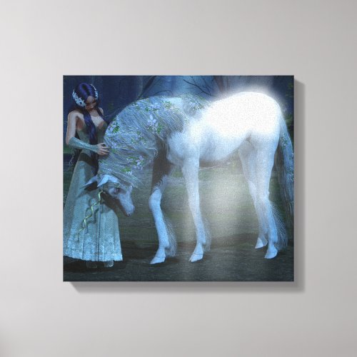 The Princess and the Unicorn Canvas Print