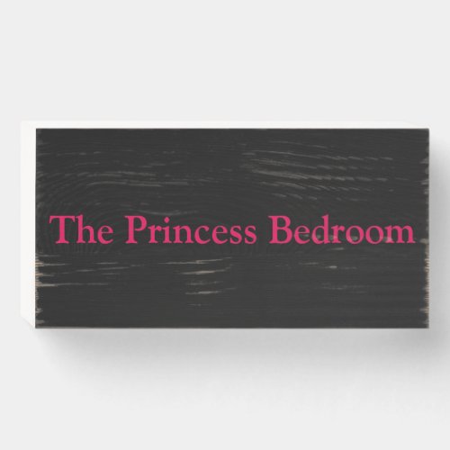 The Princess Bedroom Funny Saying Modern Home Art Wooden Box Sign