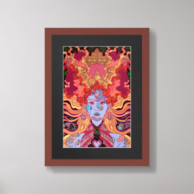 The Princess in Red Framed Art (Framed Front)