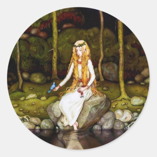 The Princess in the Forest Classic Round Sticker