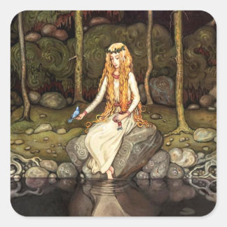 The Princess in the Forest Square Sticker