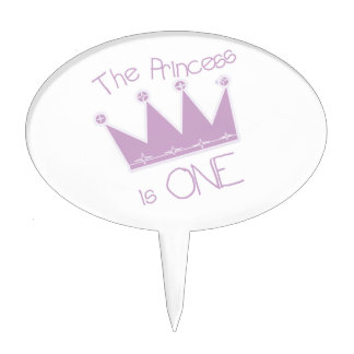 The Princess is One Birthday Cake Topper