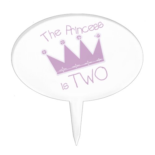 The Princess is Two Birthday Cake Topper