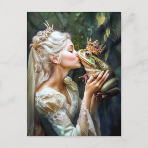 The Princess Kissing the Frog Prince Postcard