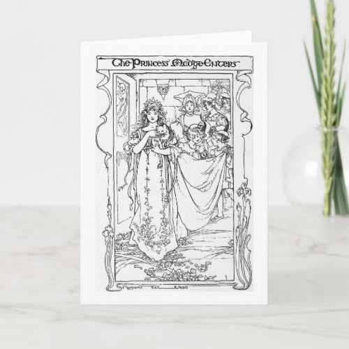 The Princess Madge Enters Fairy Tale Kitty Blank Card