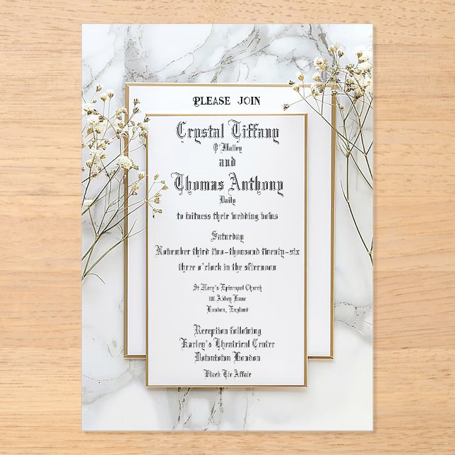 The Princess Nest Frosted Acrylic Invitation (Front)