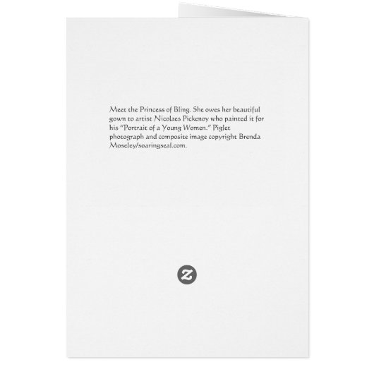 The Princess of Bling - Anthropomorphic Piglet (Back)