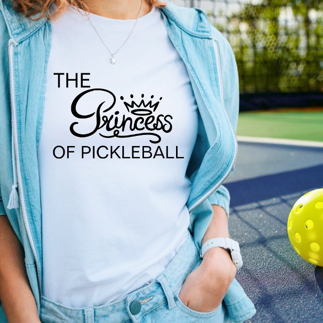 The Princess of Pickleball Royal T-Shirt (Funny Women's Pickleball Tshirt)
