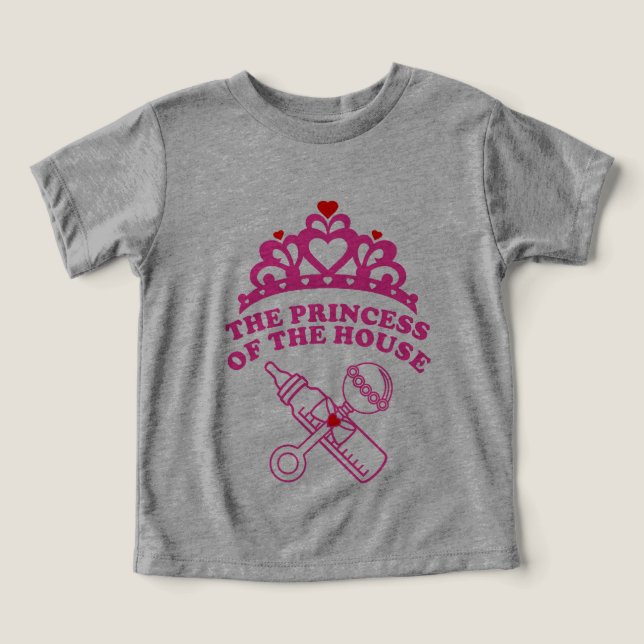 The princess of the house toddler t-shirt (Design Front)