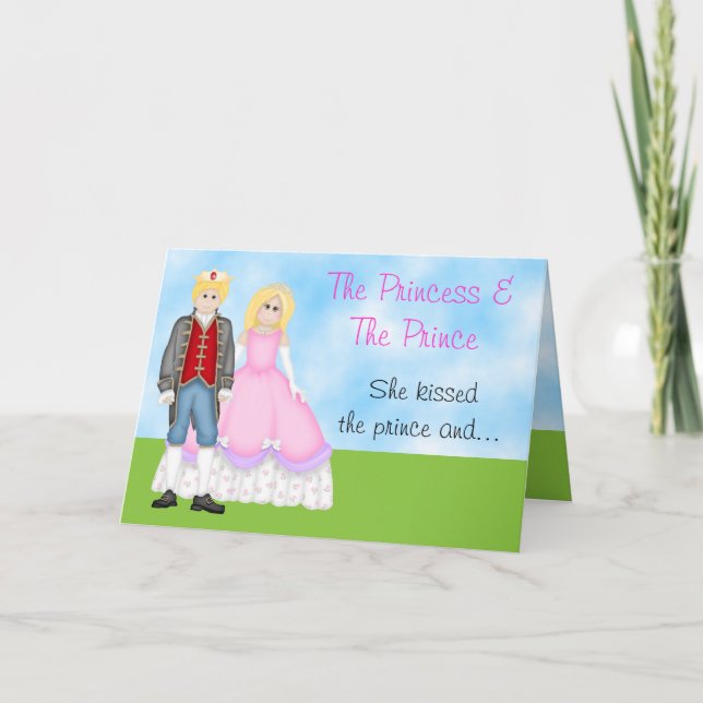 The Princess, Prince and Unicorn Birthday Card (Front)
