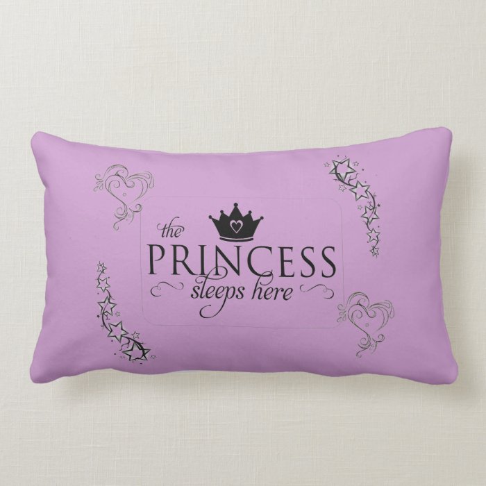 The Princess Sleeps Here pillow