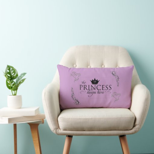 The Princess Sleeps Here pillow Zazzle