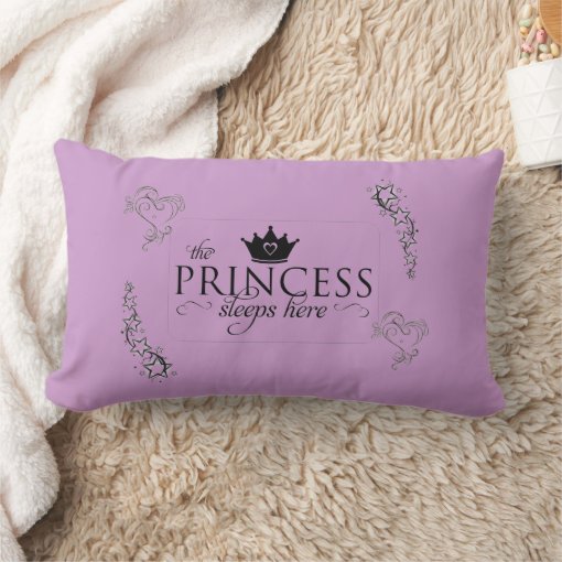 The Princess Sleeps Here pillow Zazzle
