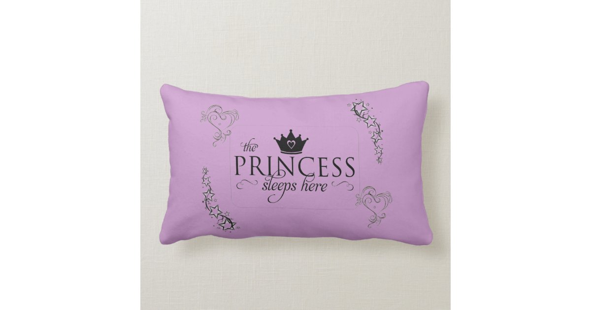 The Princess Sleeps Here pillow