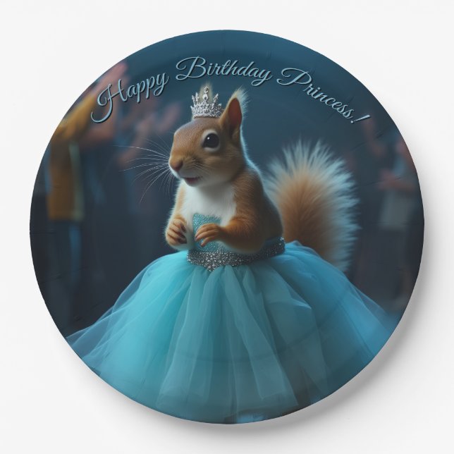 The Princess Squirrel Paper Plates (Front)