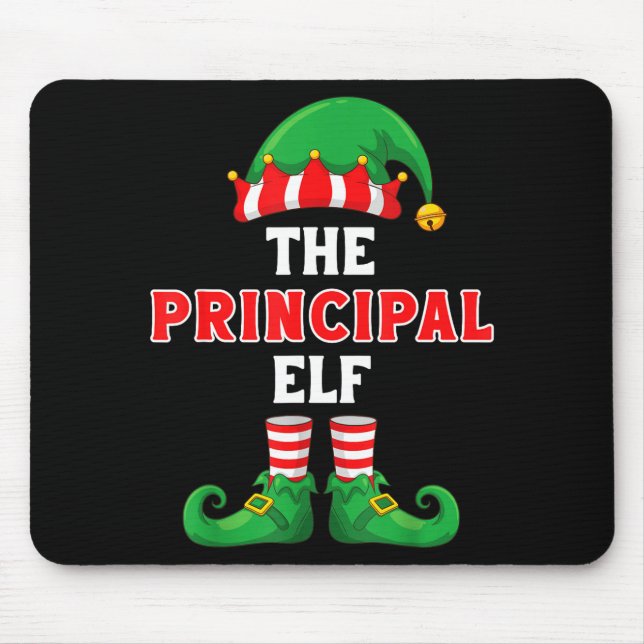 The Principal Elf Christmas For Principal School P Mouse Pad (Front)