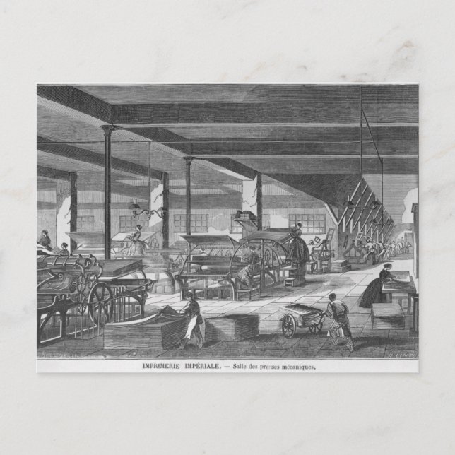 The printing presses room postcard (Front)