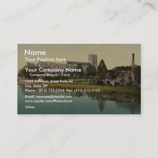Customizable The Priory Church, Christchurch, England classic P Business Card Templates