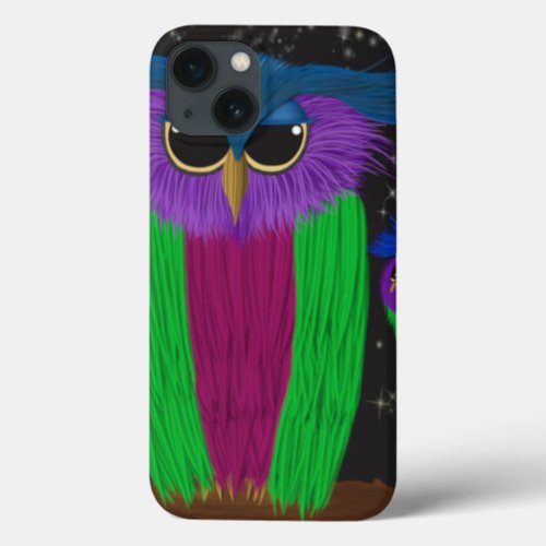 The Prismatic Crested Owl Illustration iPhone 13 Case