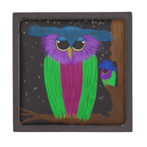 The Prismatic Crested Owl Illustration Gift Box