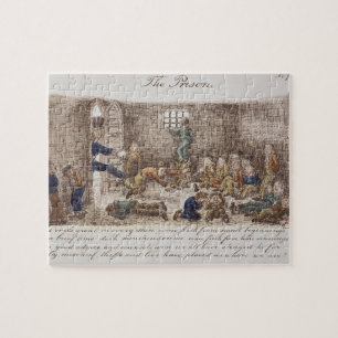 The Prison, 1858 (coloured engraving) Jigsaw Puzzle