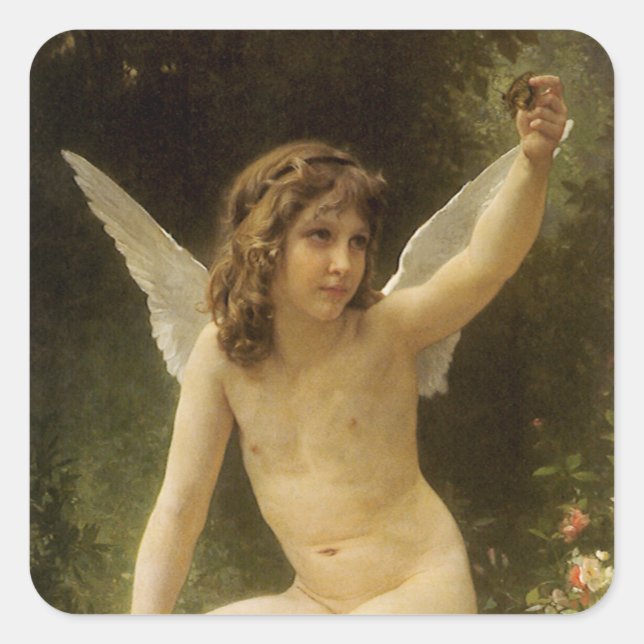 The Prisoner (Le Captif) by Bouguereau Square Sticker (Front)