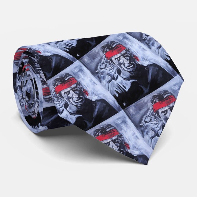 The Prisoner Painting by Alfred Fox Neck Tie (Rolled)