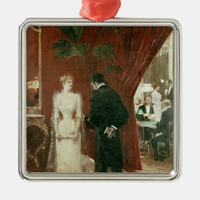 The Private Conversation, 1904 Metal Ornament (Front)