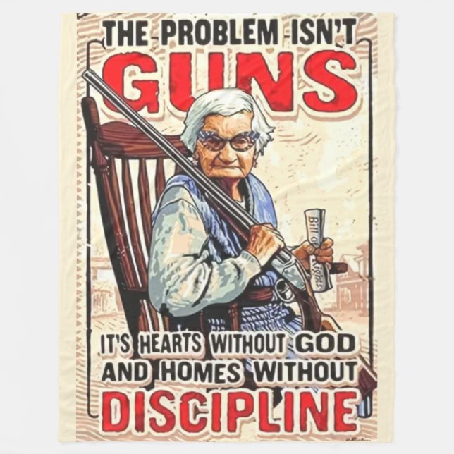 The PROBLEM ISN'T GUNS Fleece Blanket (Front)