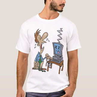 the Problem with the computer, a mouse in a hand T-Shirt