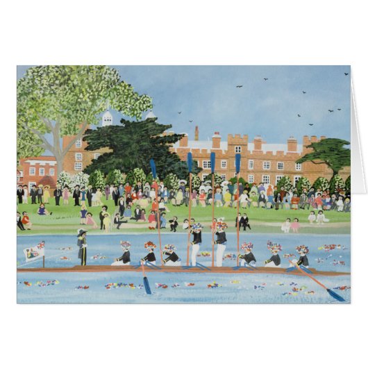The Procession of Boats at Eton College Cards (Front Horizontal)