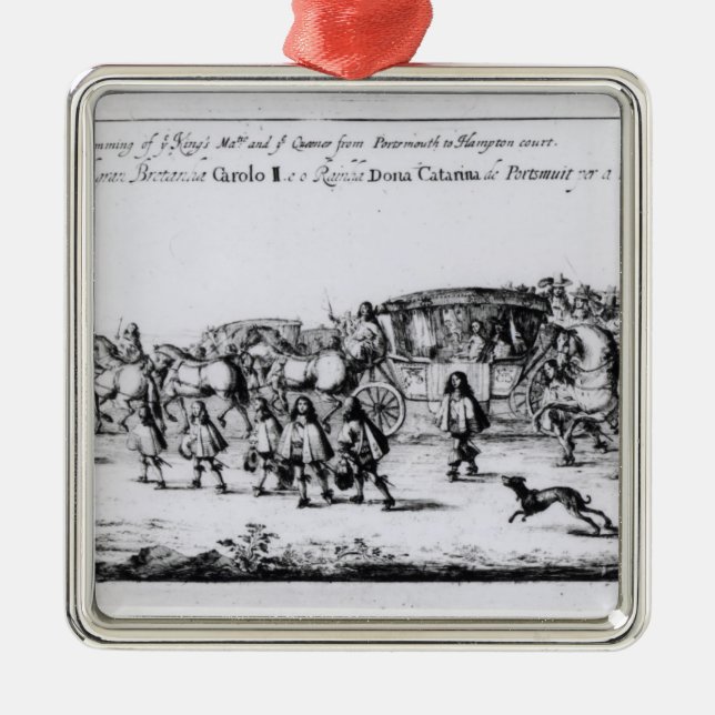 The Procession of Charles II Metal Ornament (Front)