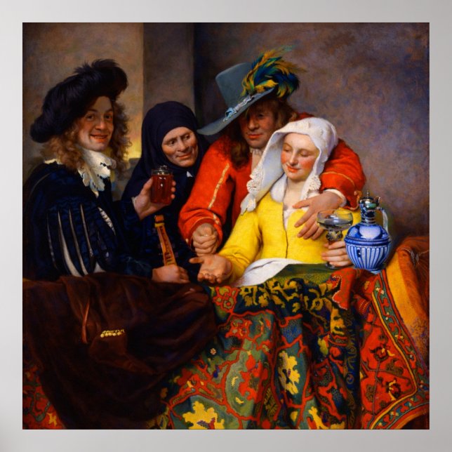 The Procuress by Johannes Vermeer  Poster (Front)
