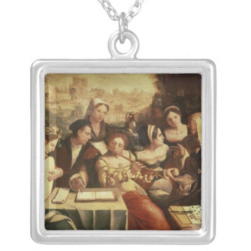 The Prodigal Son Feasting with Harlots Silver Plated Necklace