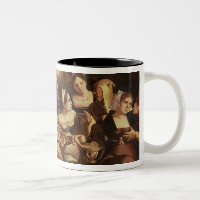 The Prodigal Son Feasting with Harlots Two-Tone Coffee Mug (Right)