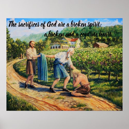 The Prodigal Sonforgivenessvineyard Psalm 5117 Poster