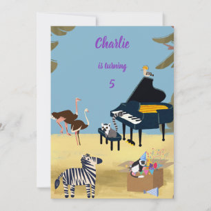 The Prodigy Lemur Piano birthday Invitation