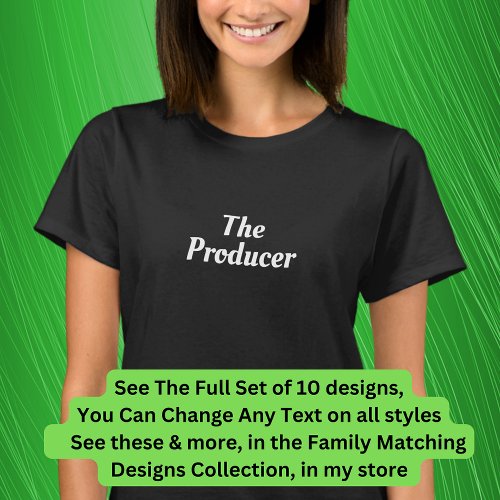 The Producer VIP Matching Music Family  T_Shirt