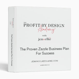 The Profit by Design Academy Zazzle Course 3 Ring Binder