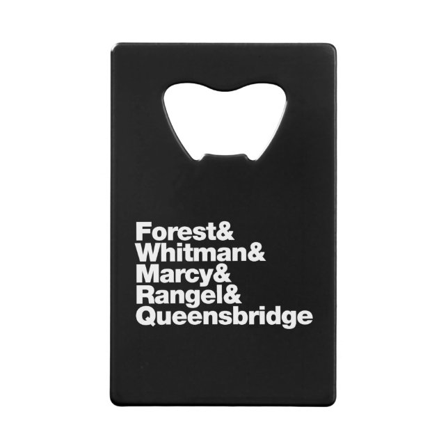 The Projects Credit Card Bottle Opener (Front)