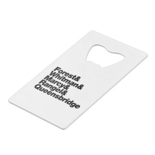 The Projects Credit Card Bottle Opener
